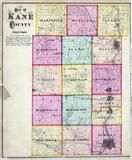 Kane County Outline Map, Kane County 1871